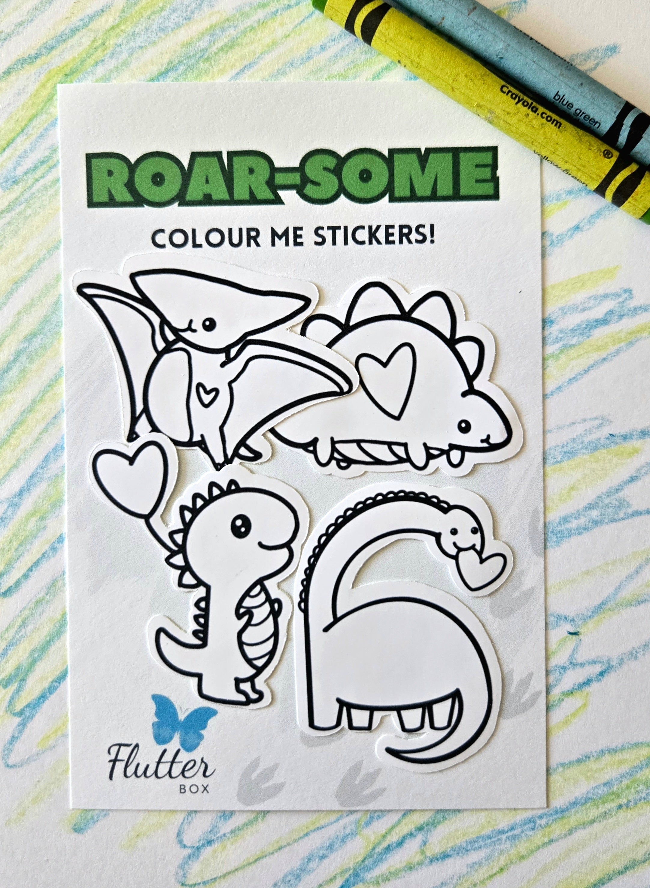 Roarsome Dino Colour-Me Sticker Pack 🦖