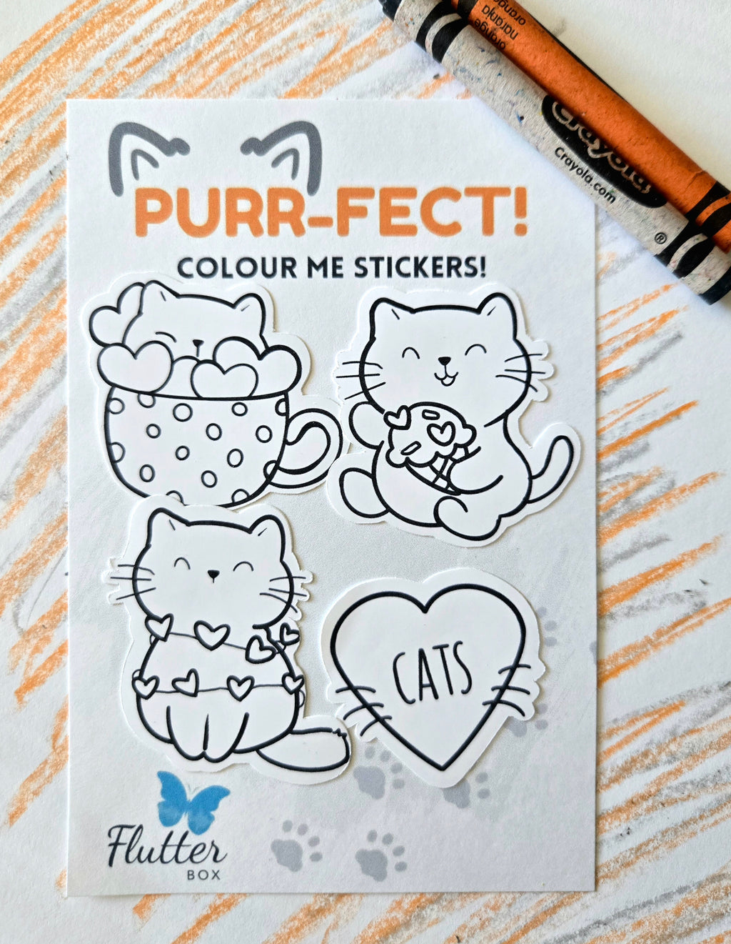 Purrfect Cats Colour-Me Sticker Pack 🐱