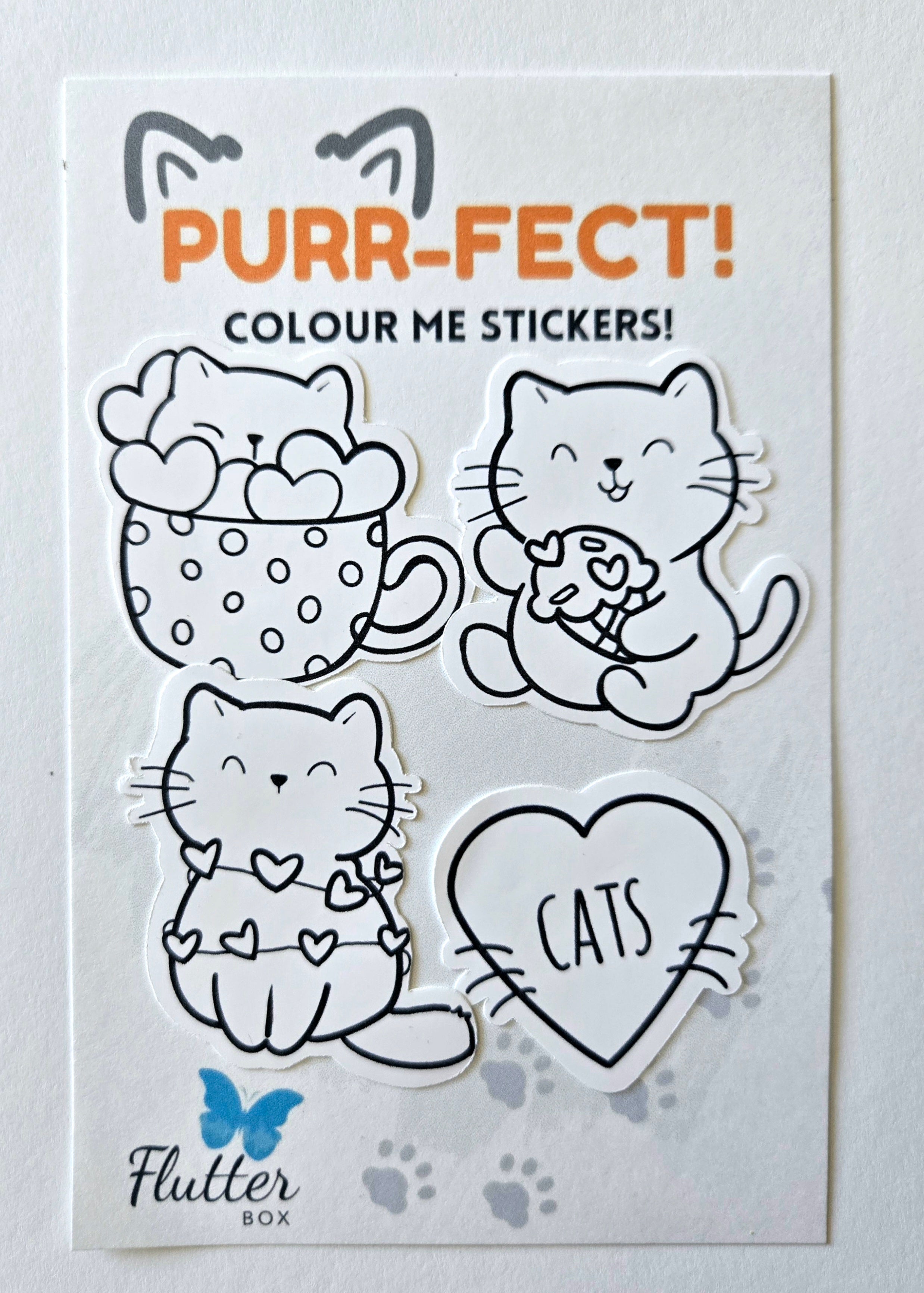 Purrfect Cats Colour-Me Sticker Pack 🐱