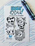 Holy Cow Colour-Me Sticker Pack 🐄