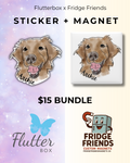 🐾 Custom Pet Sticker + Magnet Bundle